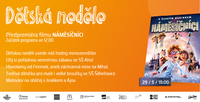 Dětská neděle s filmem Náměsíčníci dne 29.5.2022