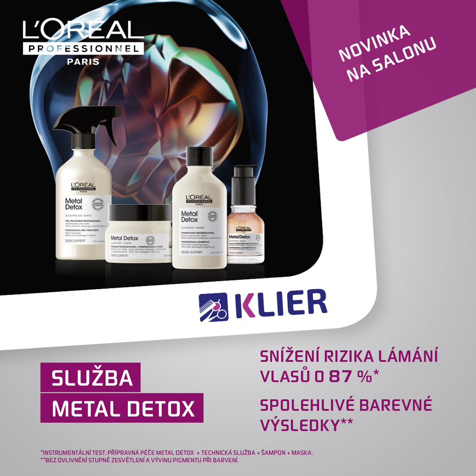 Speciální ošetření vlasů Metal Detox zdarma