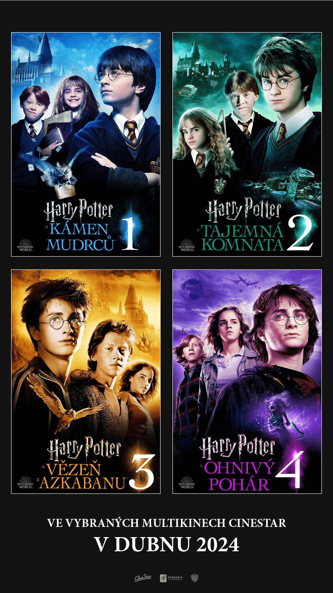 Harry Potter 1.-4. díl zpátky v kině