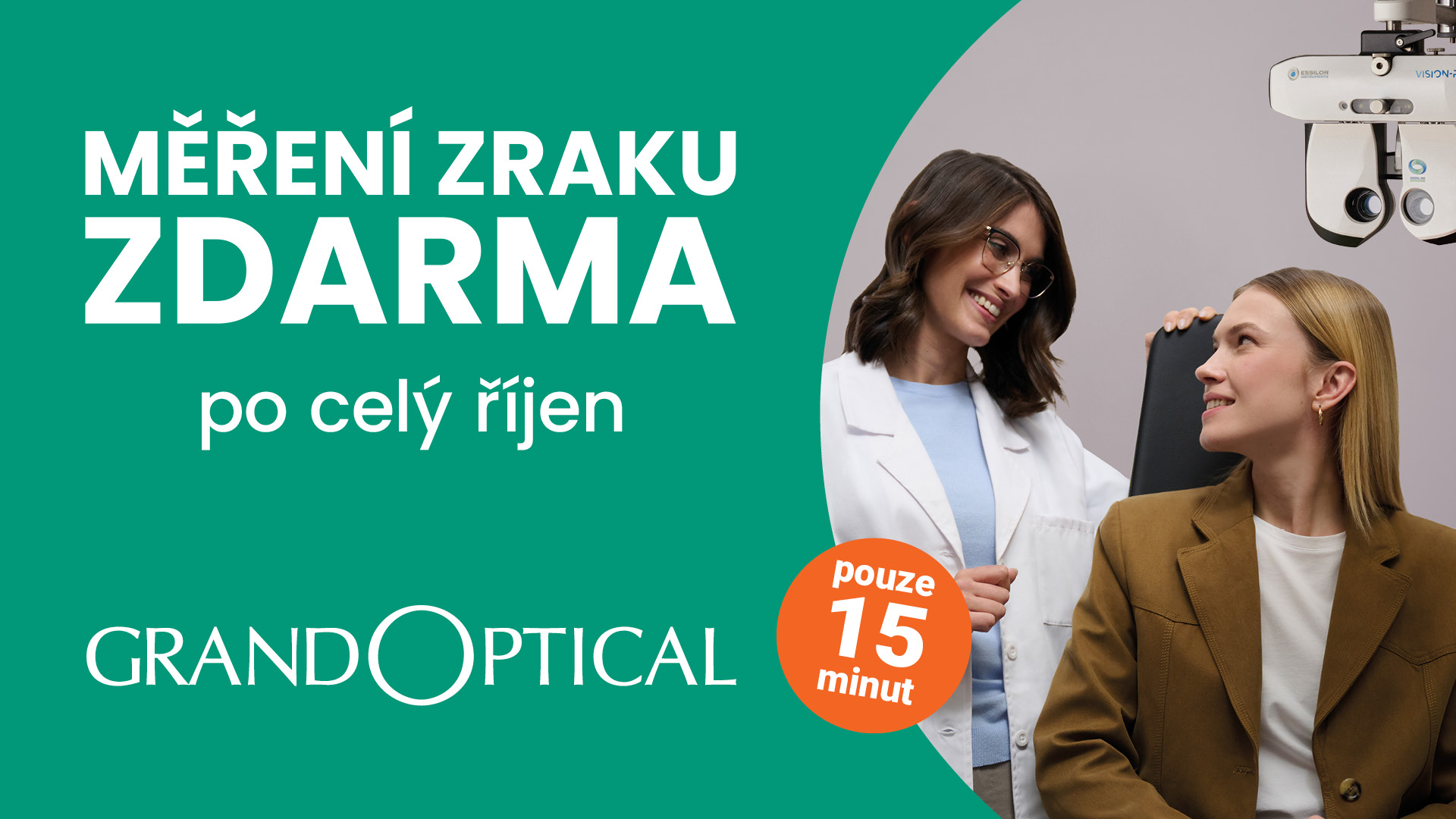 Měření zraku zdarma v GrandOptical!