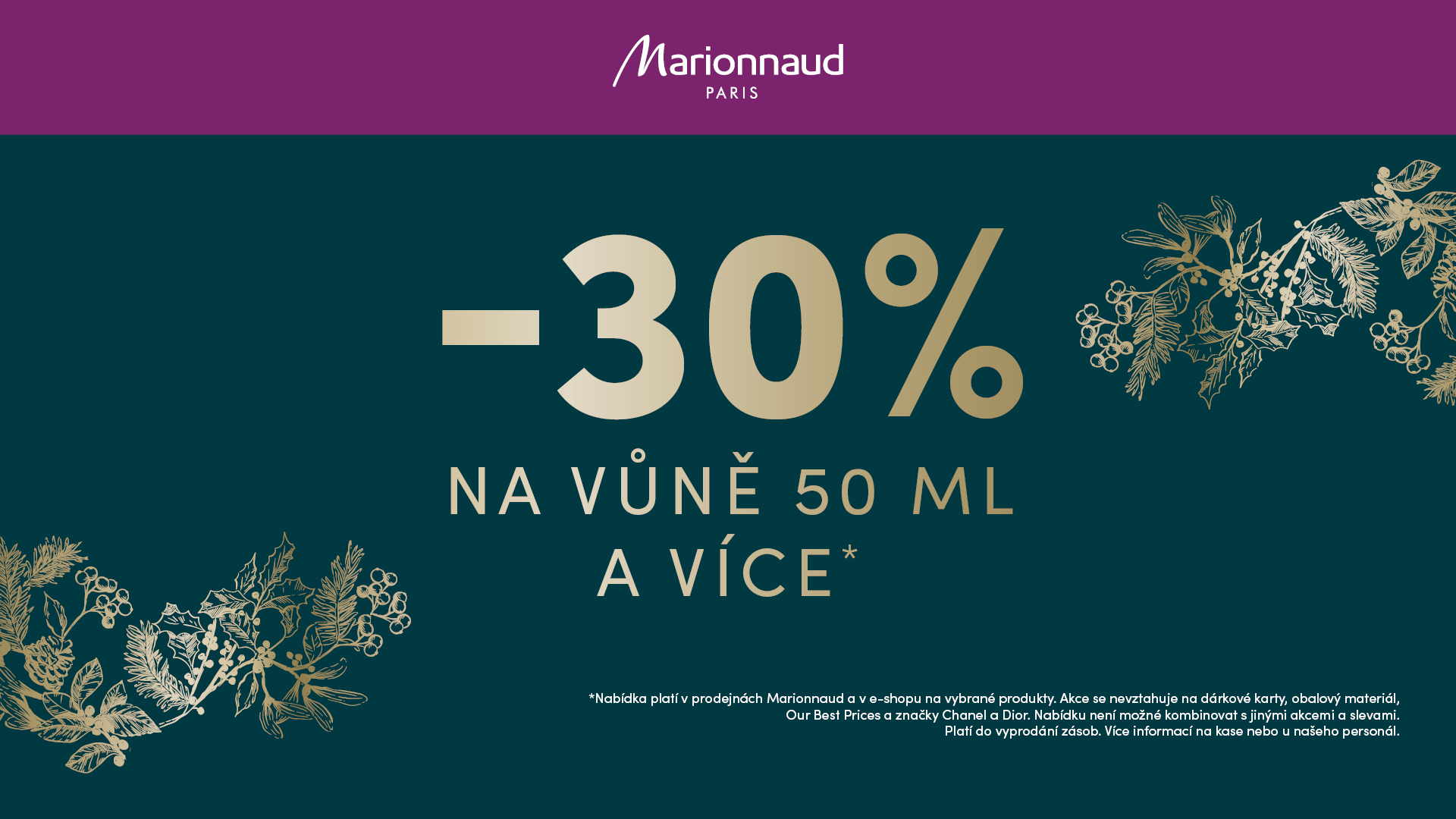 Sleva -30 % na vůně