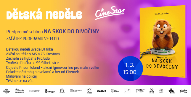 Dětská neděle s filmem Na skok do divočiny